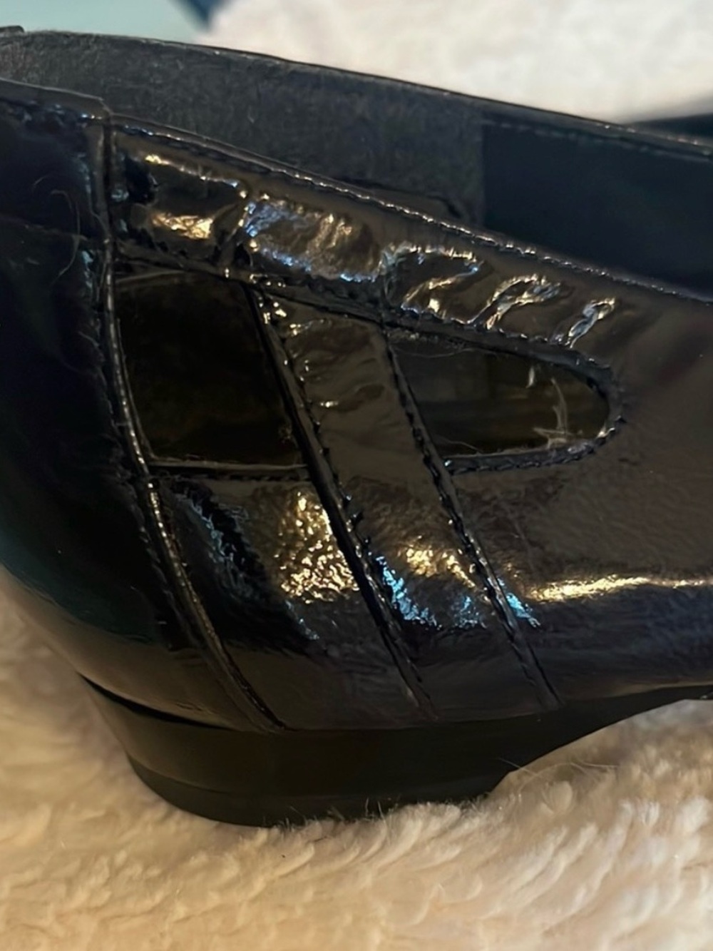 Stuart Weitzman Patent Leather Navy Blue Ballet Flats - Picture 6 of 7